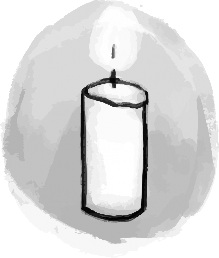 Candle Illustration for Bereavement and Sympathy Catering